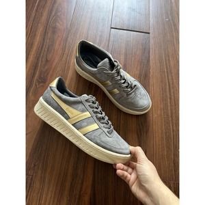 GOLA Anthropologie Grey And Gold Sneakers Size 9